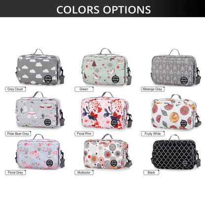 LITTLE STORY Baby Diaper Changing Clutch Kit - Grey Clouds