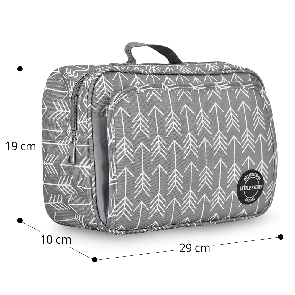 LITTLE STORY Baby Diaper Changing Clutch Kit - Melange Grey