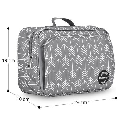 LITTLE STORY Baby Diaper Changing Clutch Kit - Melange Grey