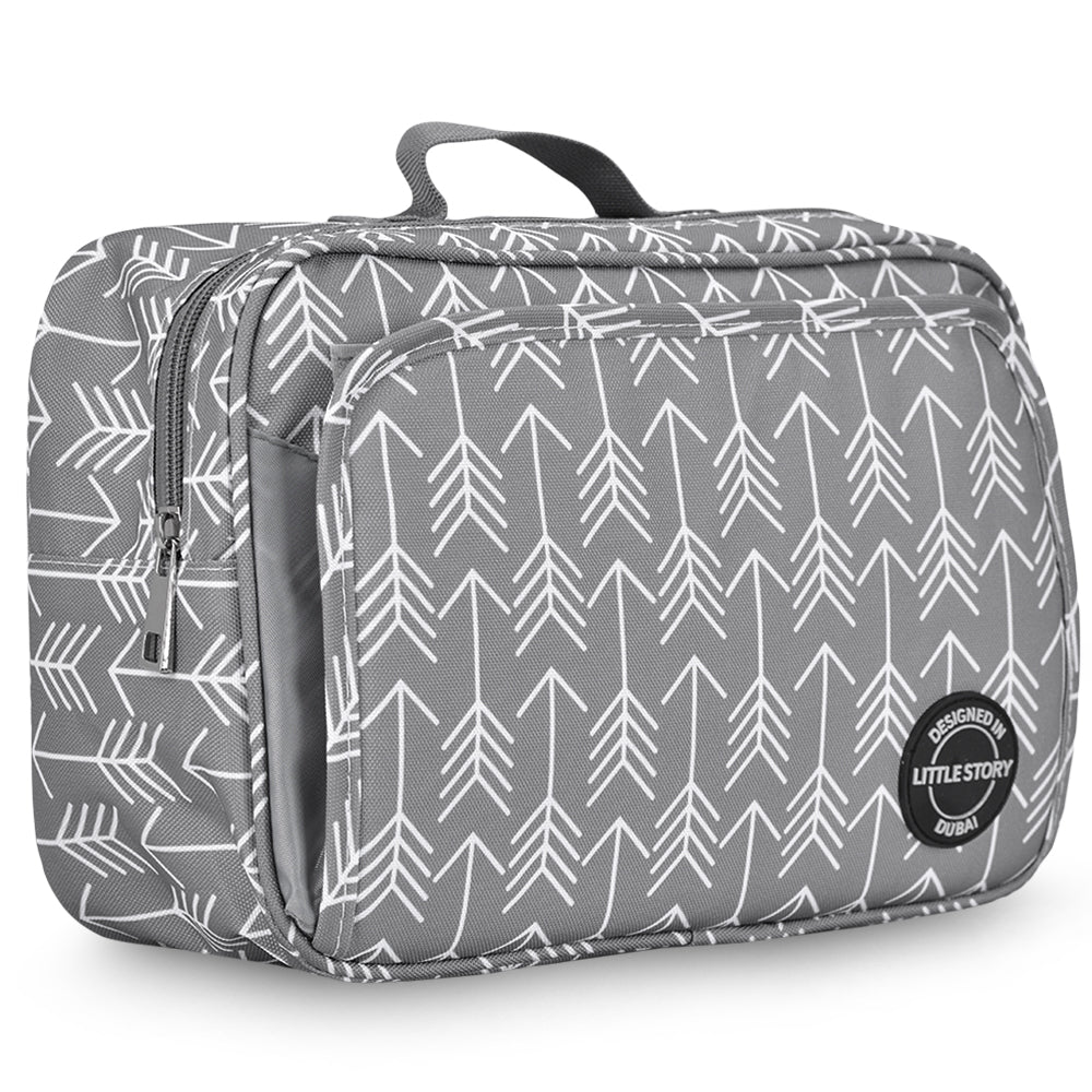 LITTLE STORY Baby Diaper Changing Clutch Kit - Melange Grey