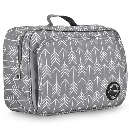LITTLE STORY Baby Diaper Changing Clutch Kit - Melange Grey