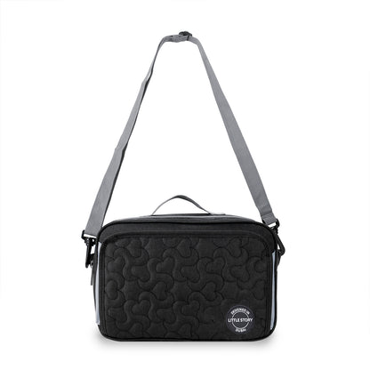 LITTLE STORY Baby Diaper Changing Clutch Kit - Quilted Black