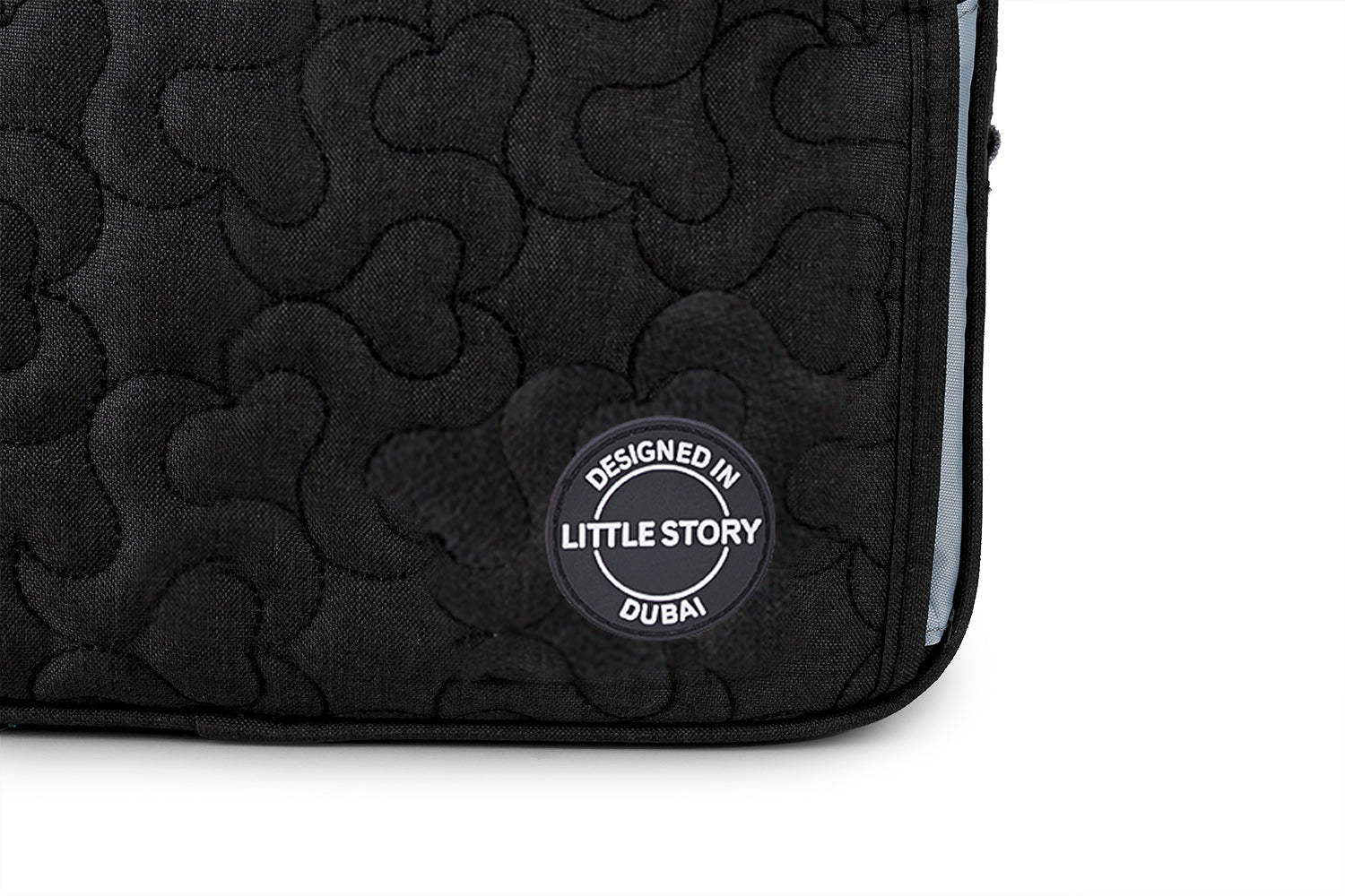 LITTLE STORY Baby Diaper Changing Clutch Kit - Quilted Black