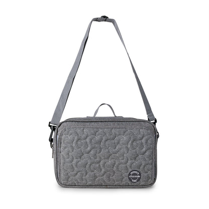 LITTLE STORY Baby Diaper Changing Clutch Kit - Quilted Grey