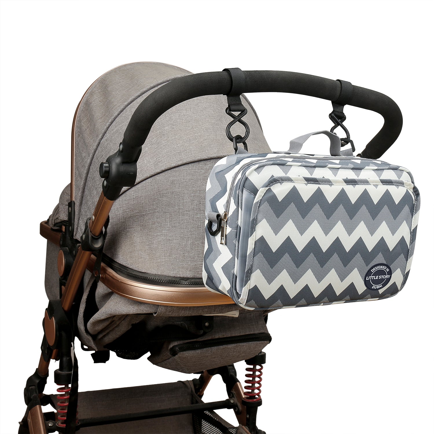 LITTLE STORY Baby Diaper Changing Clutch Kit - Wave Grey