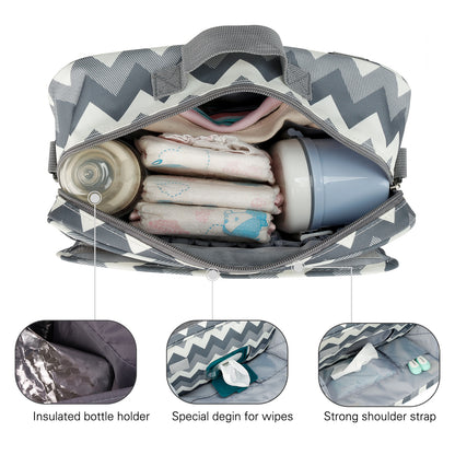 LITTLE STORY Baby Diaper Changing Clutch Kit - Wave Grey