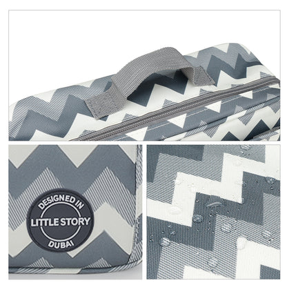 LITTLE STORY Baby Diaper Changing Clutch Kit - Wave Grey