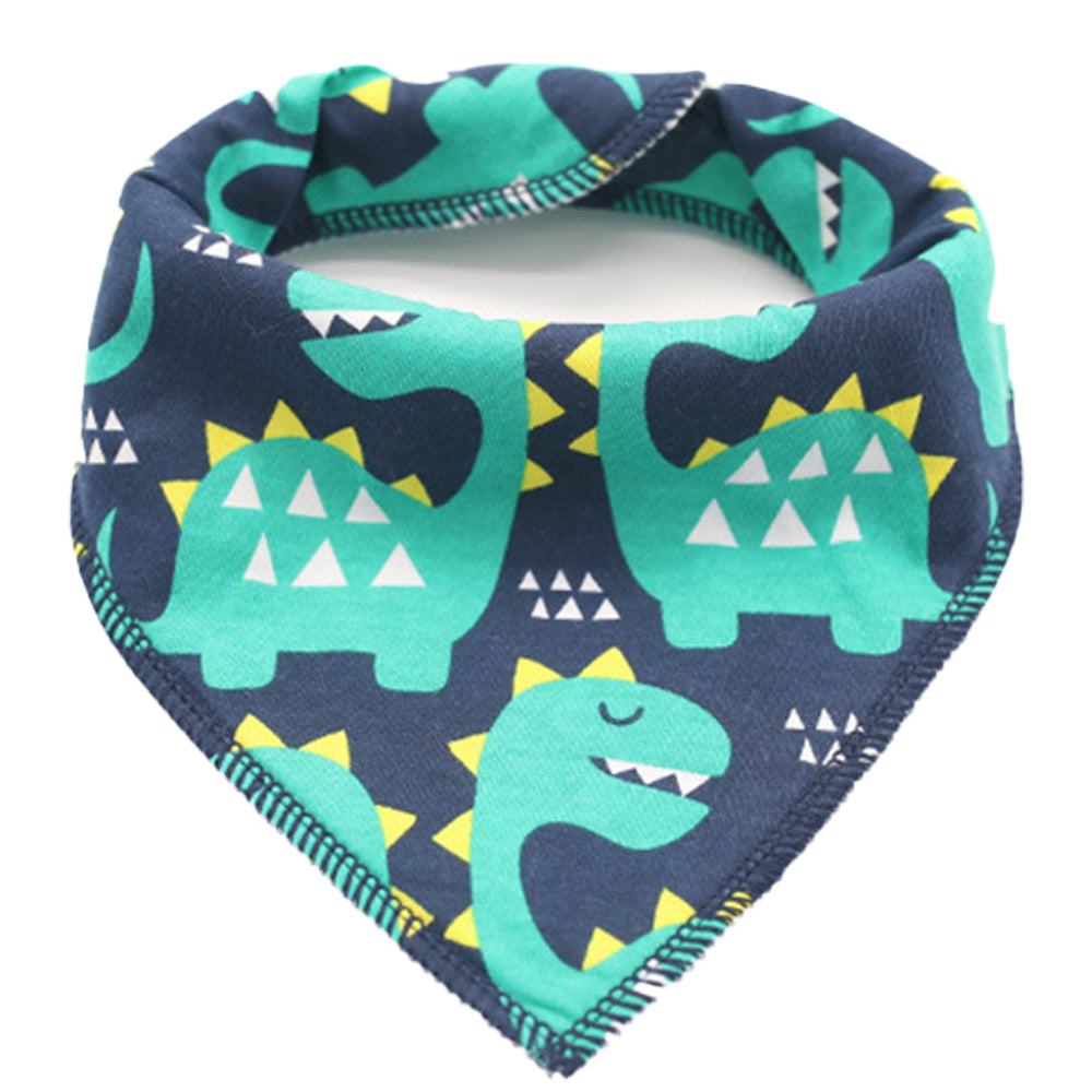 LITTLE STORY Bandana Drool Bibs Set of 4 - DINOSAUR