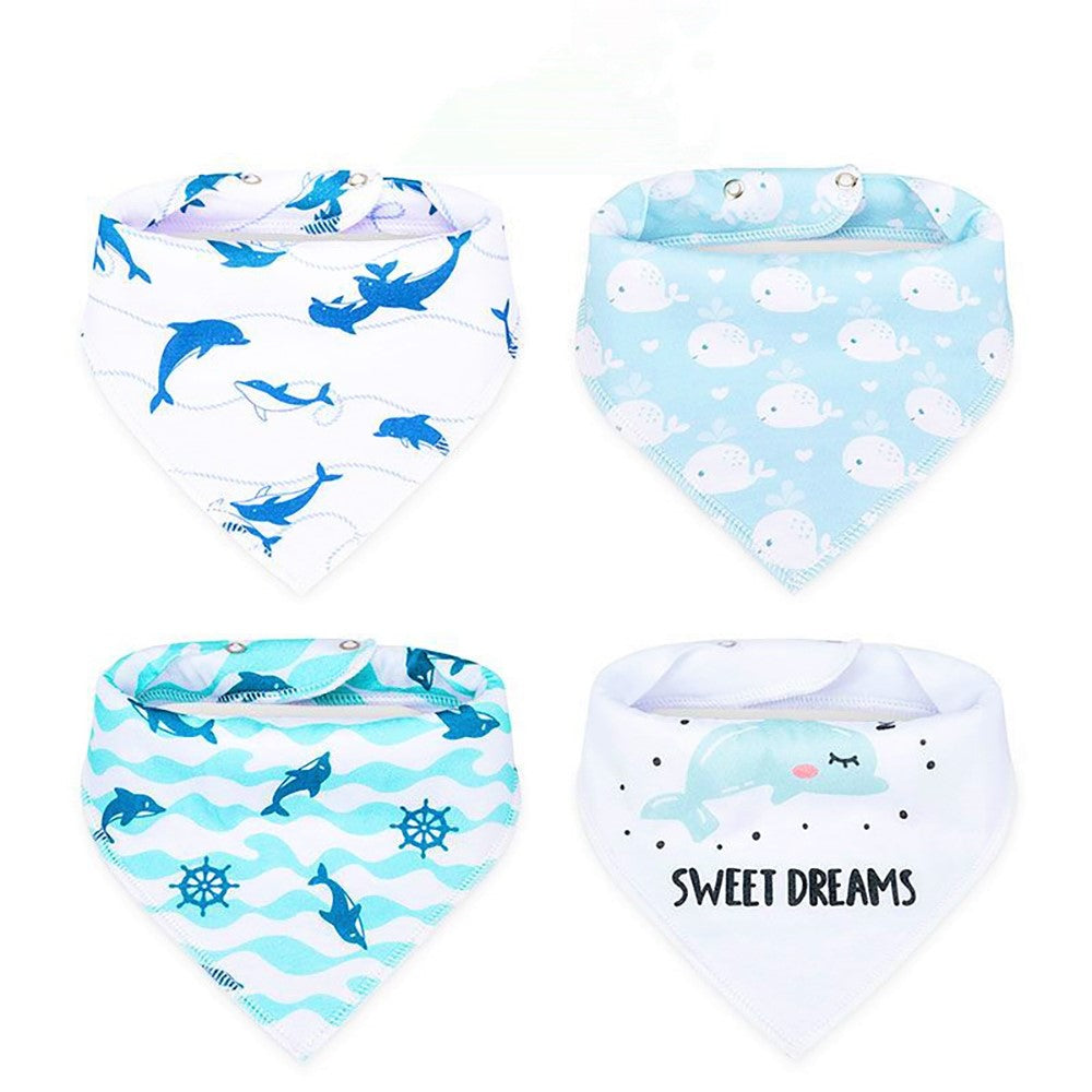 LITTLE STORY Bandana Drool Bibs Set of 4 - Pirates