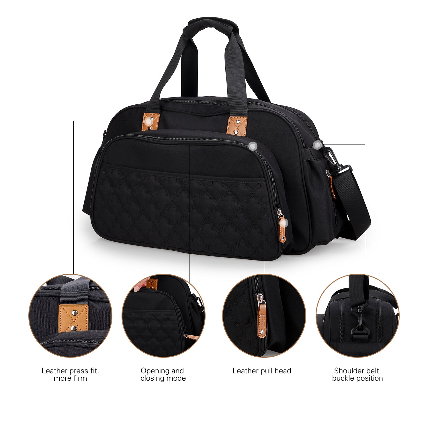 LITTLE STORY Bed in a Bag Quilted - Black