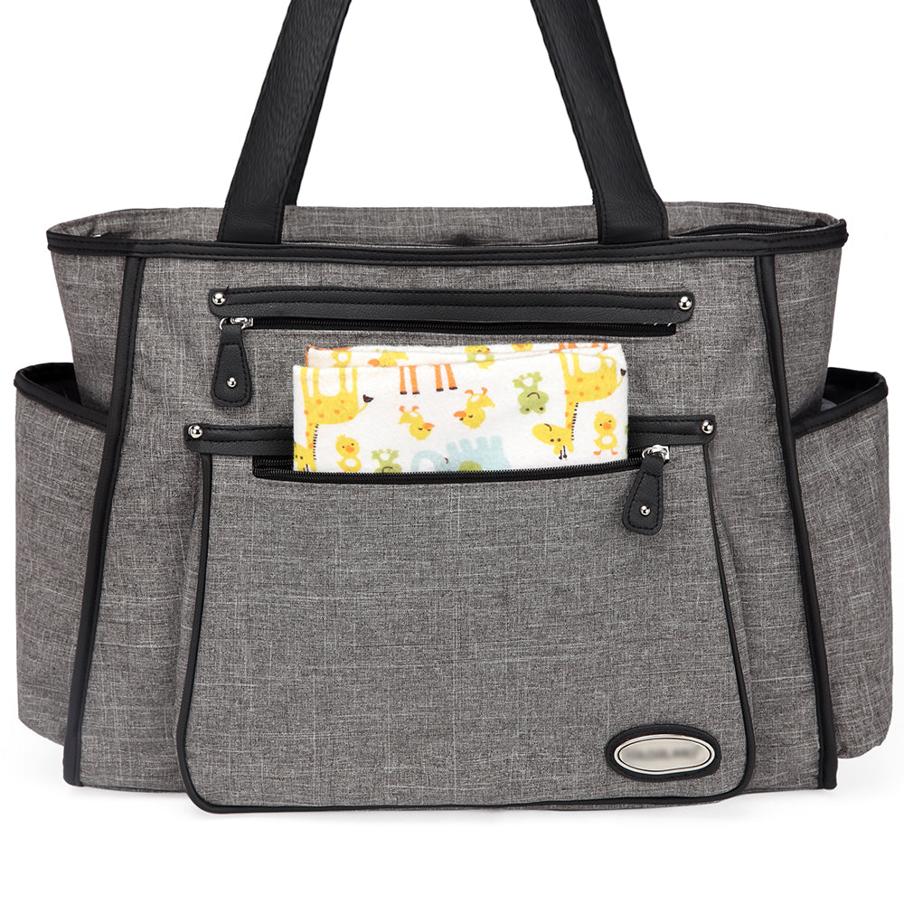 LITTLE STORY Betty Diaper Bag - Grey