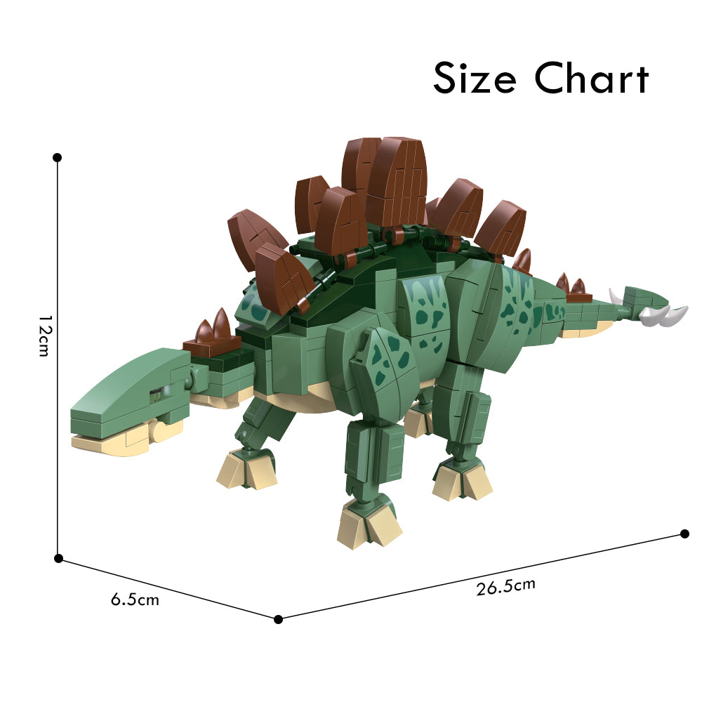 LITTLE STORY Block (Leg Godt) Toy Dinosaurs World - Stegosaurus (322 Pcs)