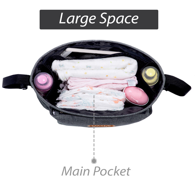 LITTLE STORY Bronx Stroller Organizer - Grey