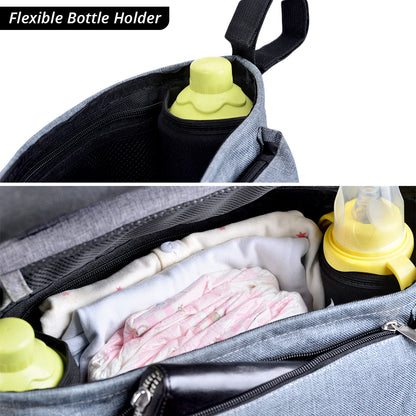 LITTLE STORY Bronx Stroller Organizer - Grey