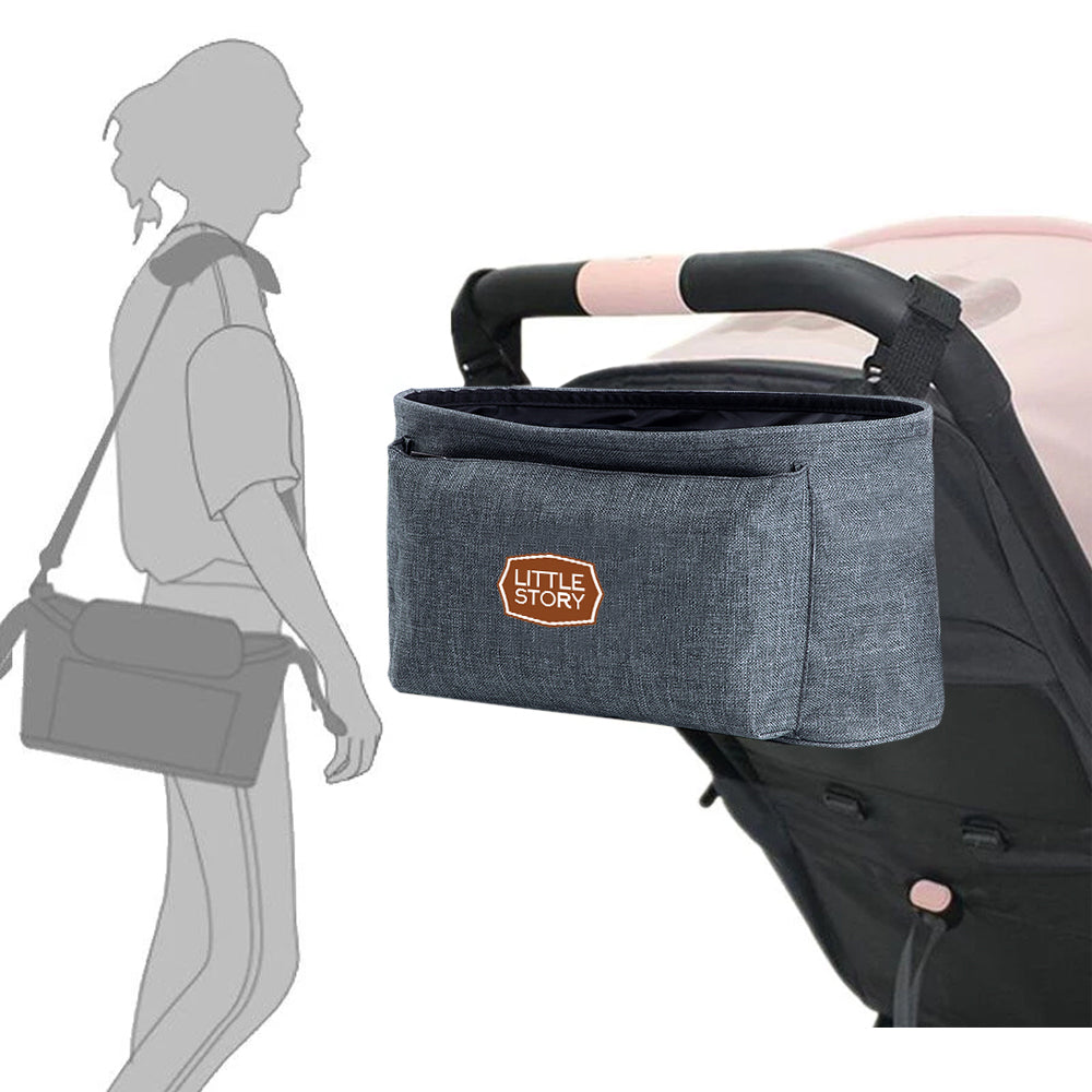 LITTLE STORY Stroller Organizer Travel Bag - Black