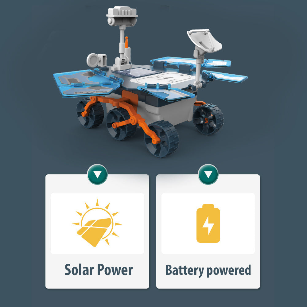 LITTLE STORY DIY Solar Mars Exploration Rover (46 Pcs), STEM Series - Blue