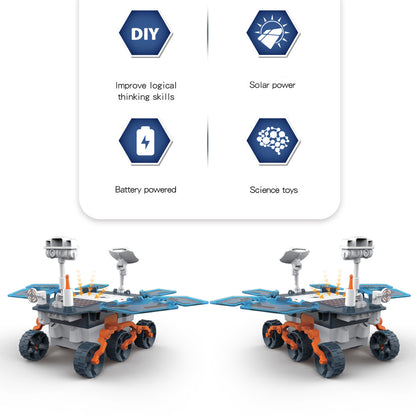 LITTLE STORY DIY Solar Mars Exploration Rover (46 Pcs), STEM Series - Blue