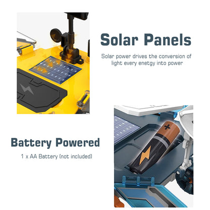 LITTLE STORY DIY Solar Mars Exploration Rover (46 Pcs), STEM Series - Blue