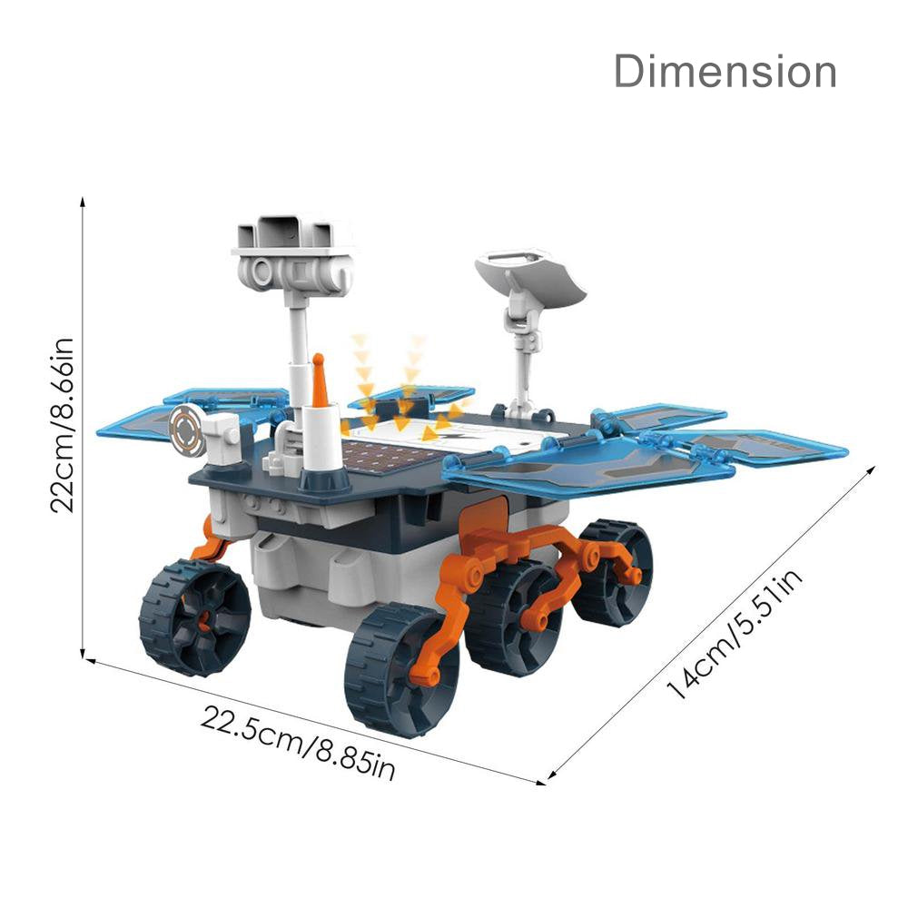 LITTLE STORY DIY Solar Mars Exploration Rover (46 Pcs), STEM Series - Blue