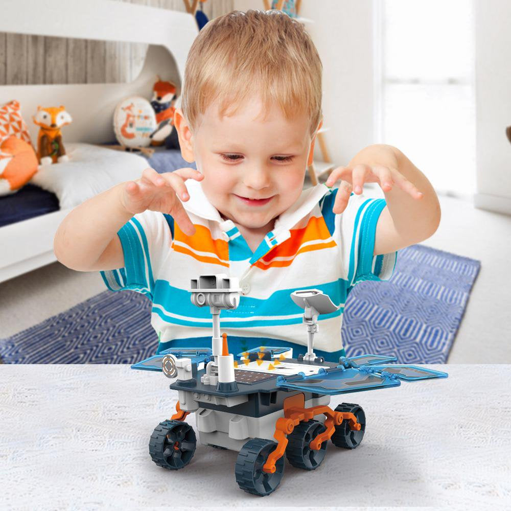 LITTLE STORY DIY Solar Mars Exploration Rover (46 Pcs), STEM Series - Blue