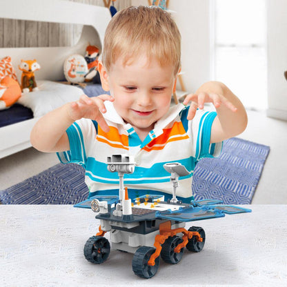 LITTLE STORY DIY Solar Mars Exploration Rover (46 Pcs), STEM Series - Blue