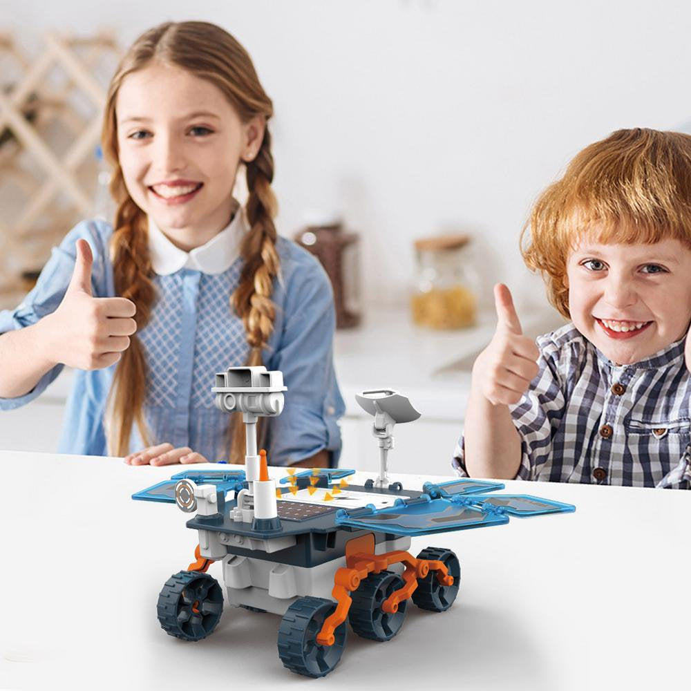 LITTLE STORY DIY Solar Mars Exploration Rover (46 Pcs), STEM Series - Blue