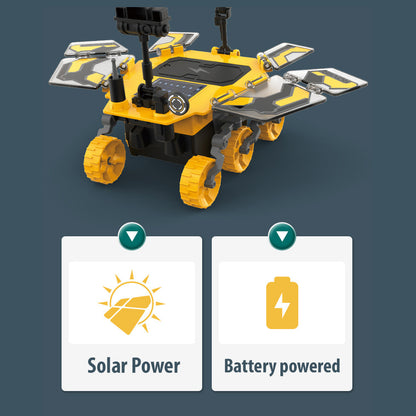 LITTLE STORY DIY Solar Mars Exploration Rover (46 Pcs), STEM Series - Yellow