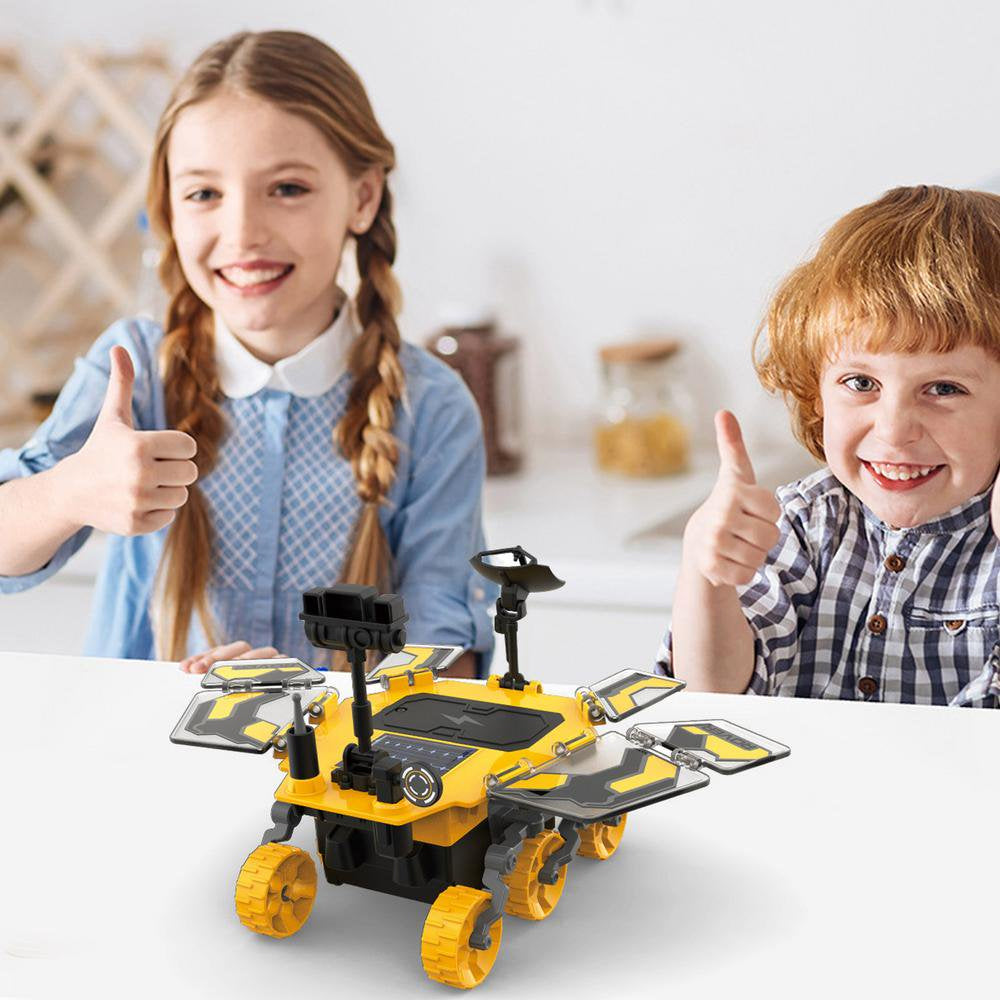 LITTLE STORY DIY Solar Mars Exploration Rover (46 Pcs), STEM Series - Yellow