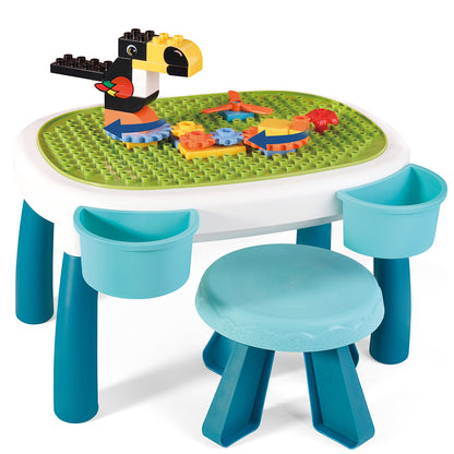 LITTLE STORY DIY Spinning Puzzle Building Blocks Set w/Stool (35pcs), STEM Series - Multicolor