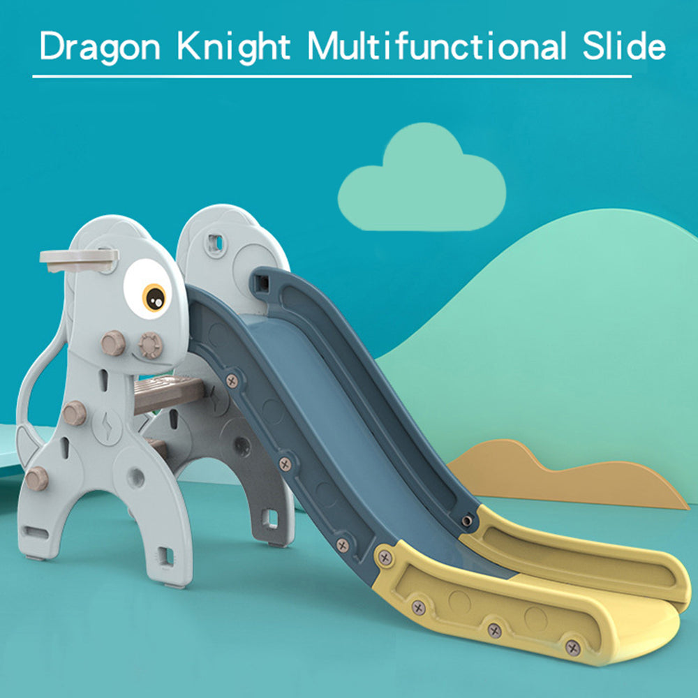 LITTLE STORY Dinosaur Slide with Basket Ball Hoop