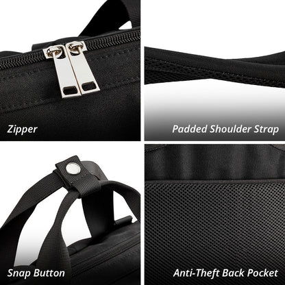 LITTLE STORY Elite Diaper Bag w/Stroller Hooks & Changing mat - Black