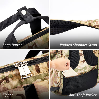 LITTLE STORY Elite Diaper Bag w/Stroller Hooks & Changing mat - Camouflage