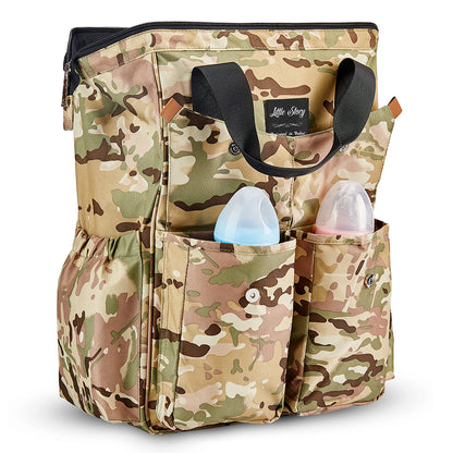 LITTLE STORY Elite Diaper Bag w/Stroller Hooks & Changing mat - Camouflage