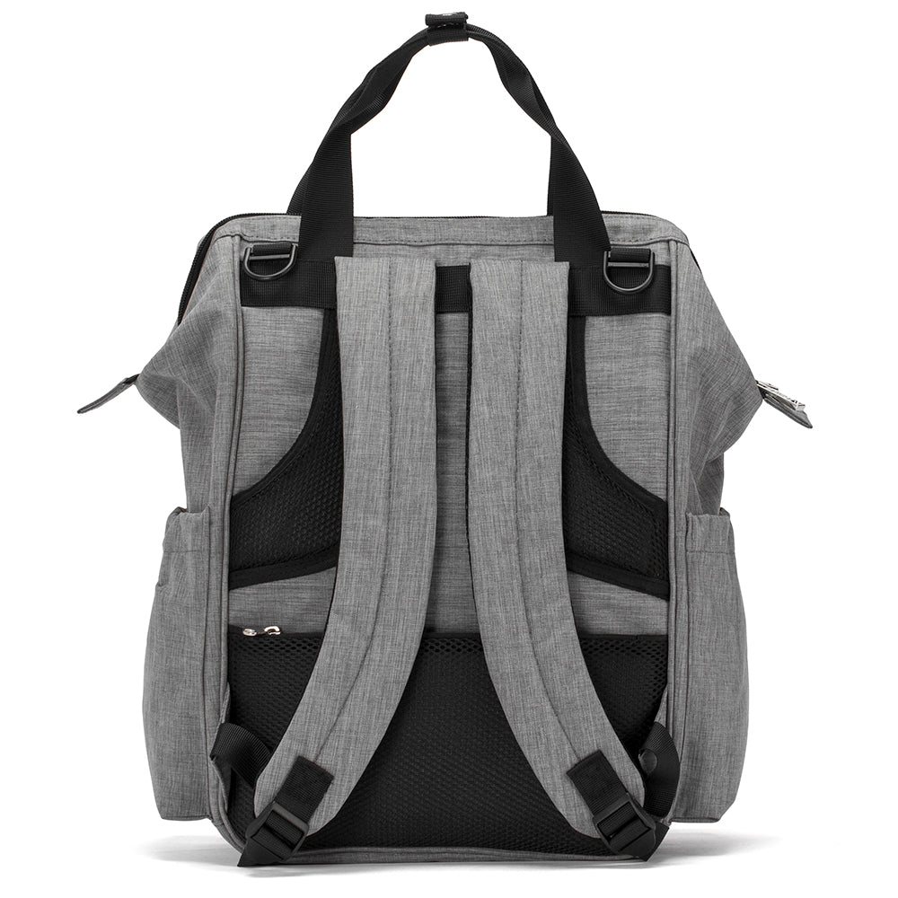 LITTLE STORY Elite Diaper Bag w/Stroller Hooks & Changing mat - Grey