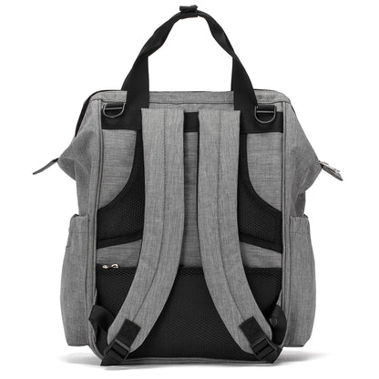 LITTLE STORY Elite Diaper Bag w/Stroller Hooks & Changing mat - Grey