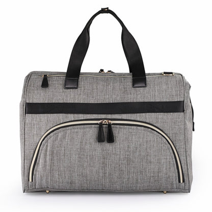 LITTLE STORY Gabrielle Mom Dad XL Travel Diaper Bag w/Diaper Changing Mat - Grey