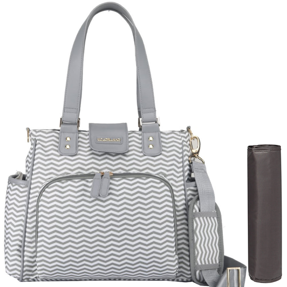 LITTLE STORY Jane Diaper Bag wt USB - Grey