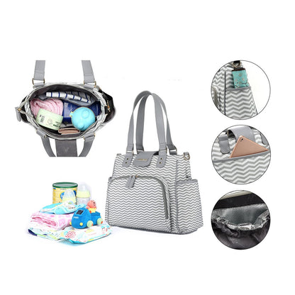 LITTLE STORY Jane Diaper Bag wt USB - Grey