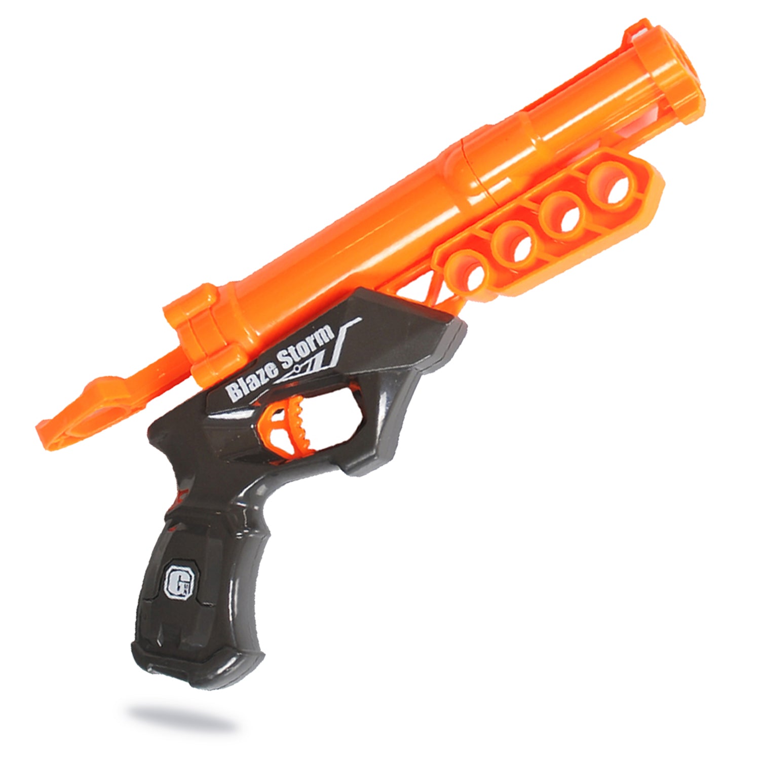 LITTLE STORY Kids Manual Bullet Gun wt 10pcs Soft Bullets - Orange