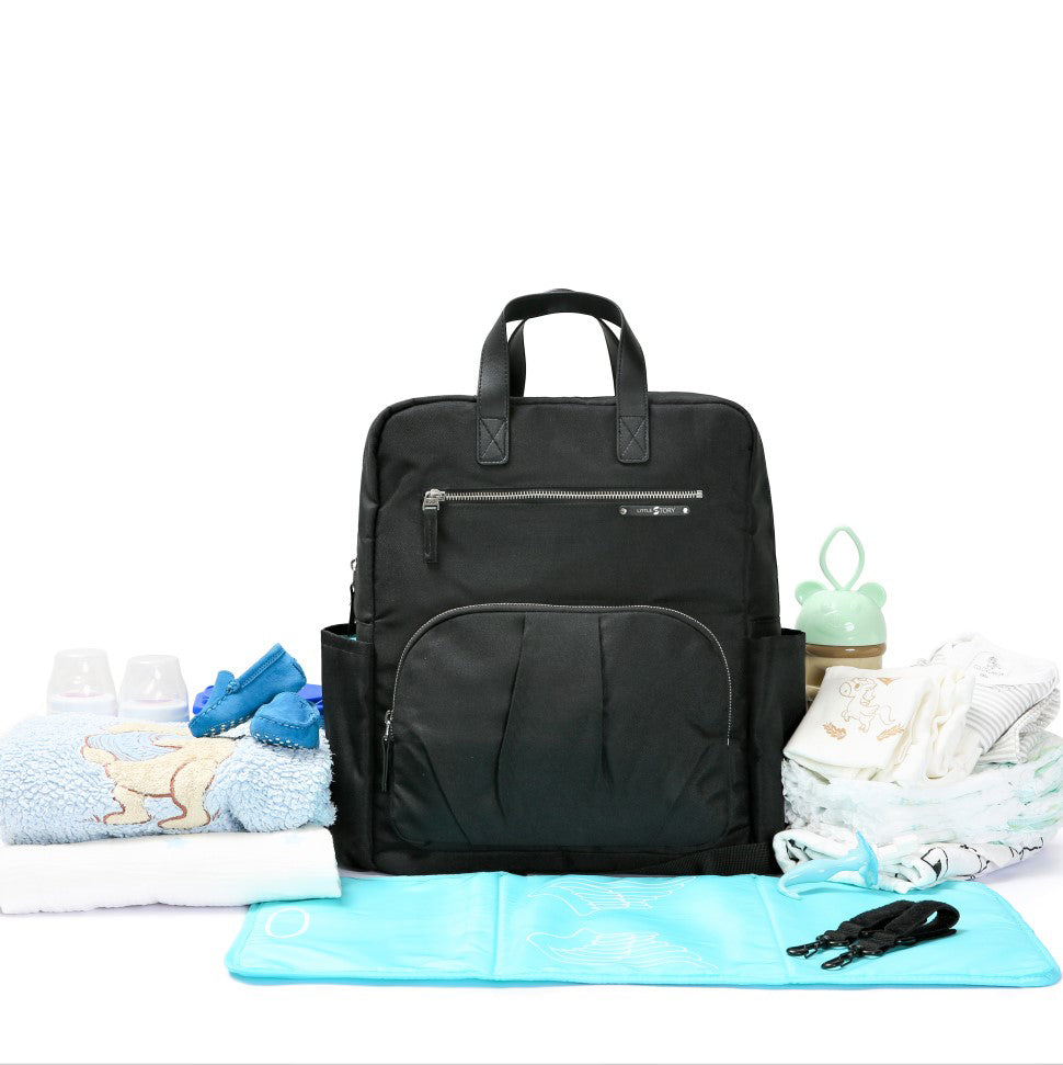 LITTLE STORY Manhattan Diaper Bag – Black