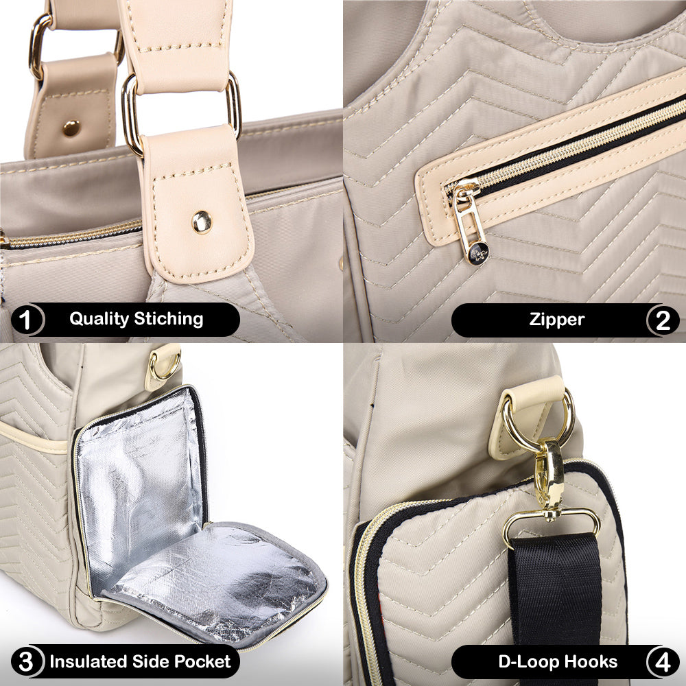 LITTLE STORY Matilda Diaper Bag - Ivory
