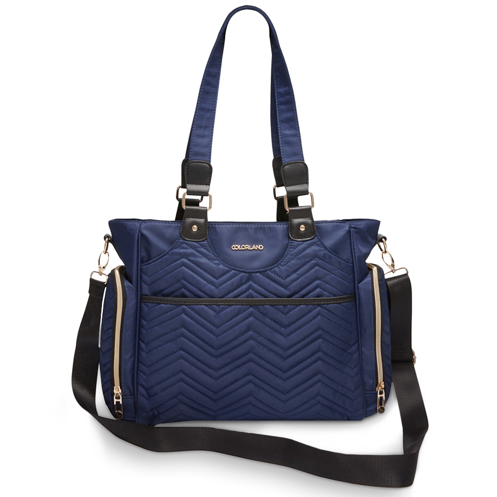 LITTLE STORY Matilda Diaper Bag - Navy Blue