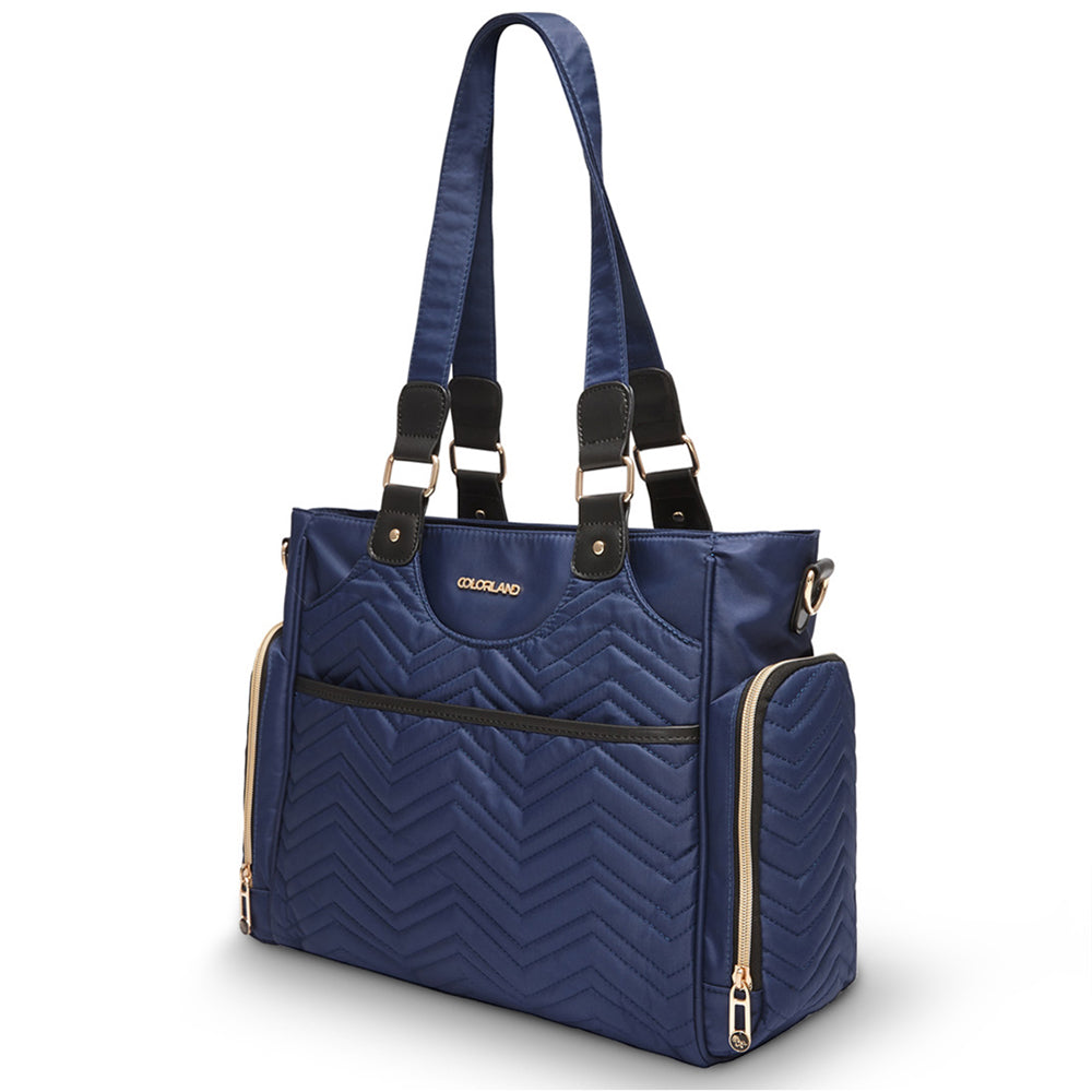 LITTLE STORY Matilda Diaper Bag - Navy Blue