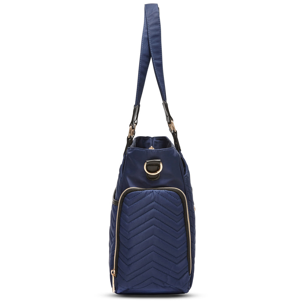 LITTLE STORY Matilda Diaper Bag - Navy Blue