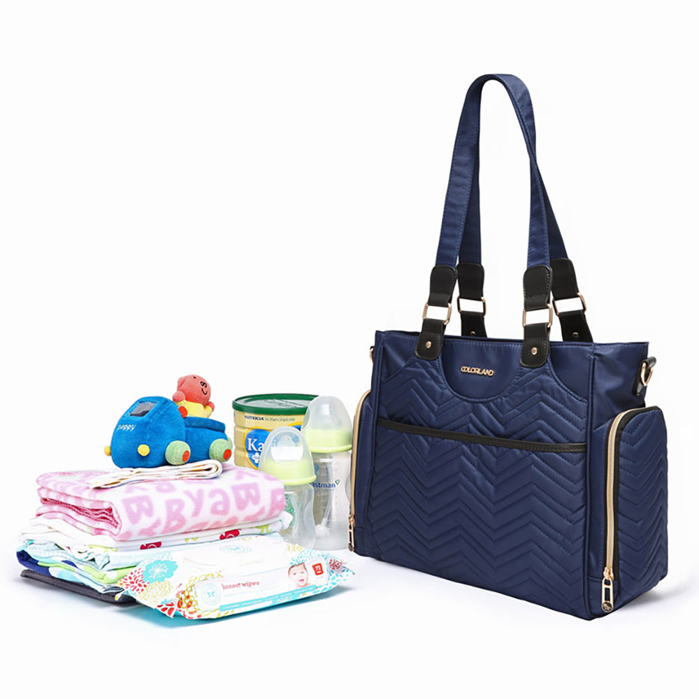 LITTLE STORY Matilda Diaper Bag - Navy Blue