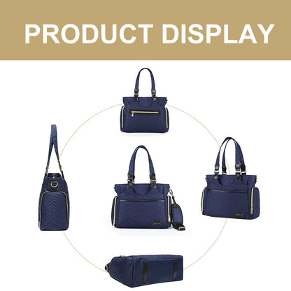 LITTLE STORY Matilda Diaper Bag - Navy Blue