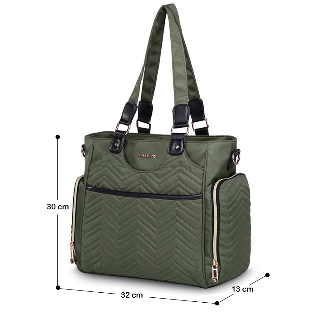 LITTLE STORY Matilda Diaper Bag - Olive Green