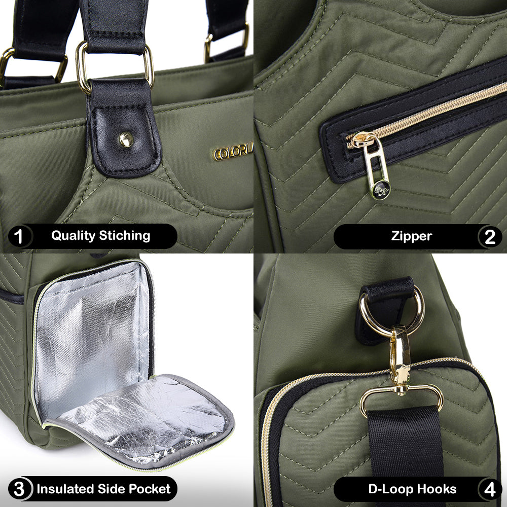 LITTLE STORY Matilda Diaper Bag - Olive Green