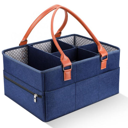 LITTLE STORY Premium Diaper Caddy - Blue