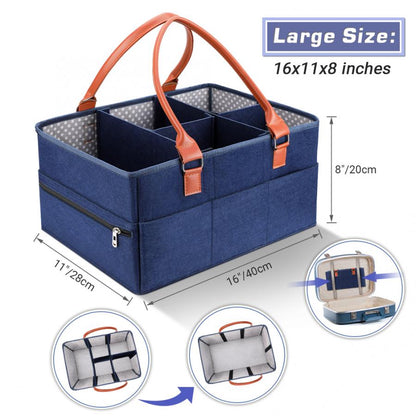 LITTLE STORY Premium Diaper Caddy - Blue